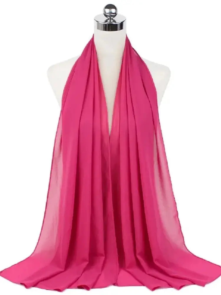 Ready-to-Wear Chiffon Hijab – Solid Color Instant Headscarf for Women
