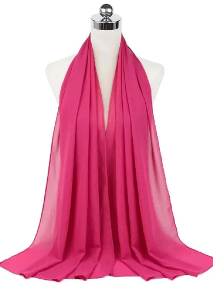Ready-to-Wear Chiffon Hijab – Solid Color Instant Headscarf for Women