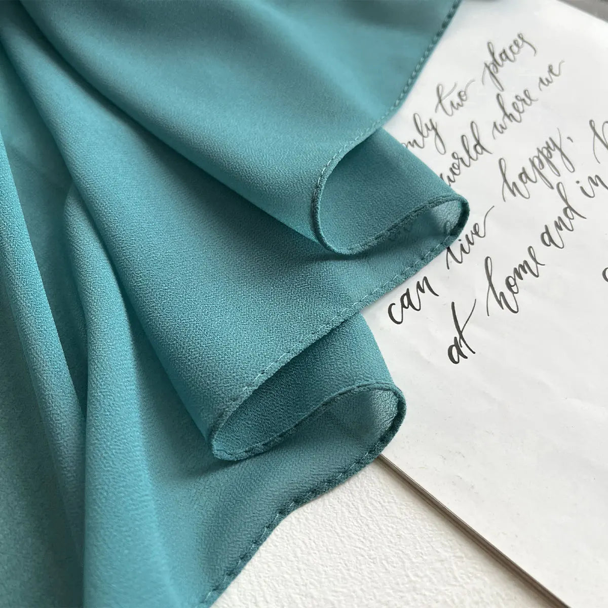 Premium Chiffon Hijab Scarf – Plain Solid Color Maxi Wrap for Women