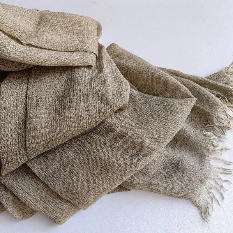 Women’s Crinkle Cotton Hijab – Oversized Rayon Scarf & Shawl Wrap