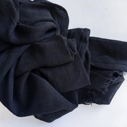 Women’s Crinkle Cotton Hijab – Oversized Rayon Scarf & Shawl Wrap