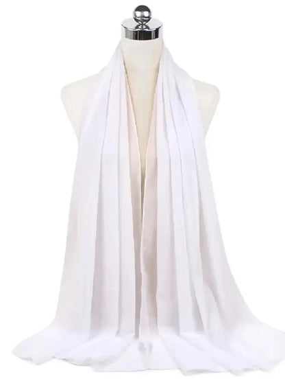 Ready-to-Wear Chiffon Hijab – Solid Color Instant Headscarf for Women