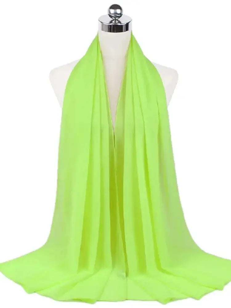 Ready-to-Wear Chiffon Hijab – Solid Color Instant Headscarf for Women
