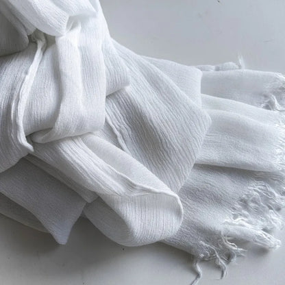 Women’s Crinkle Cotton Hijab – Oversized Rayon Scarf & Shawl Wrap