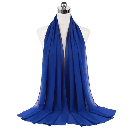 Lightweight Chiffon Hijab Shawl – Plain Solid Colors