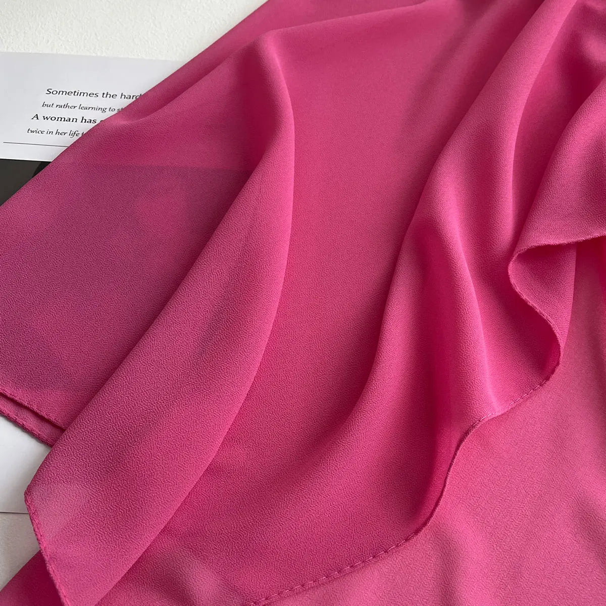 Premium Chiffon Hijab Scarf – Plain Solid Color Maxi Wrap for Women