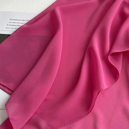 Premium Chiffon Hijab Scarf – Plain Solid Color Maxi Wrap for Women