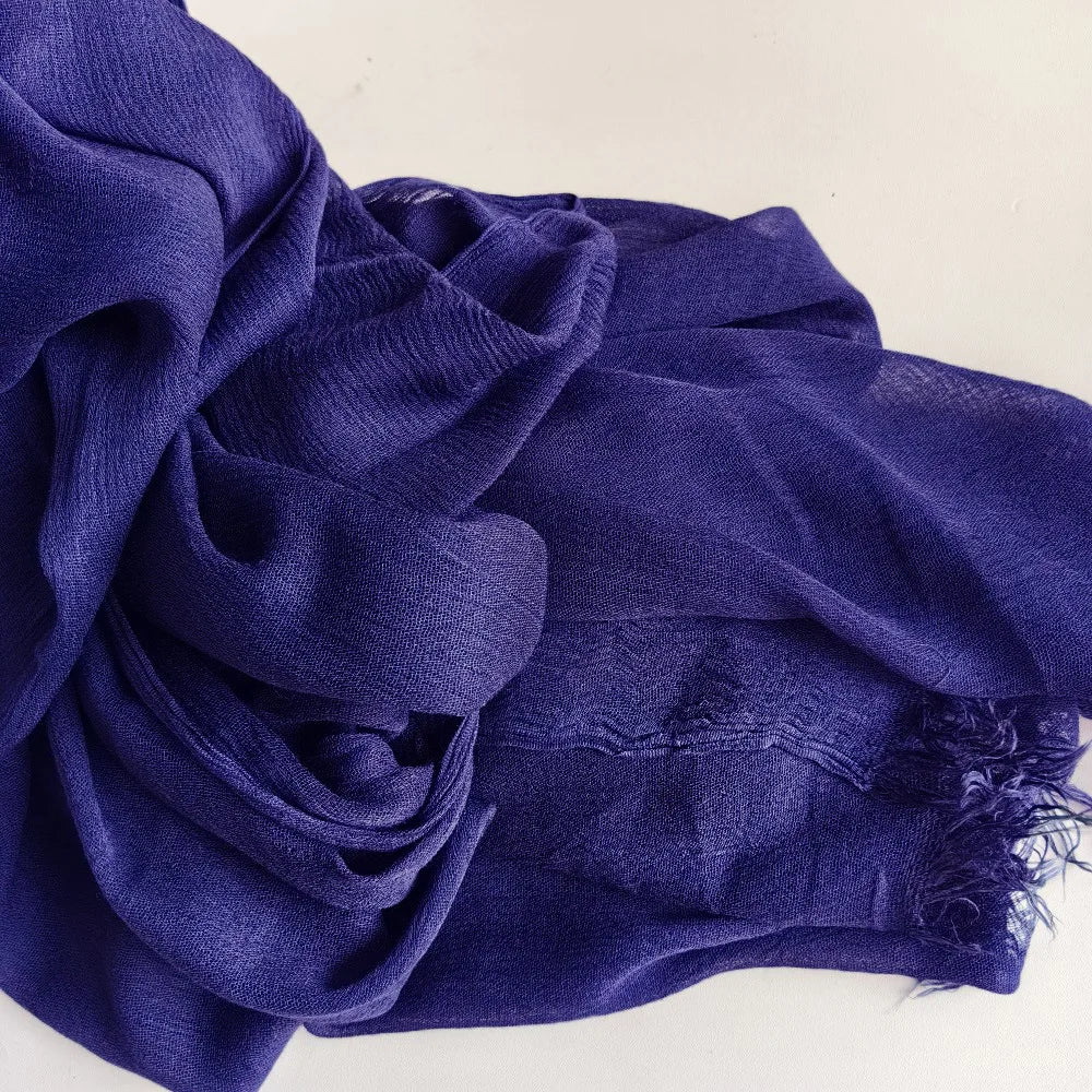 Women’s Crinkle Cotton Hijab – Oversized Rayon Scarf & Shawl Wrap
