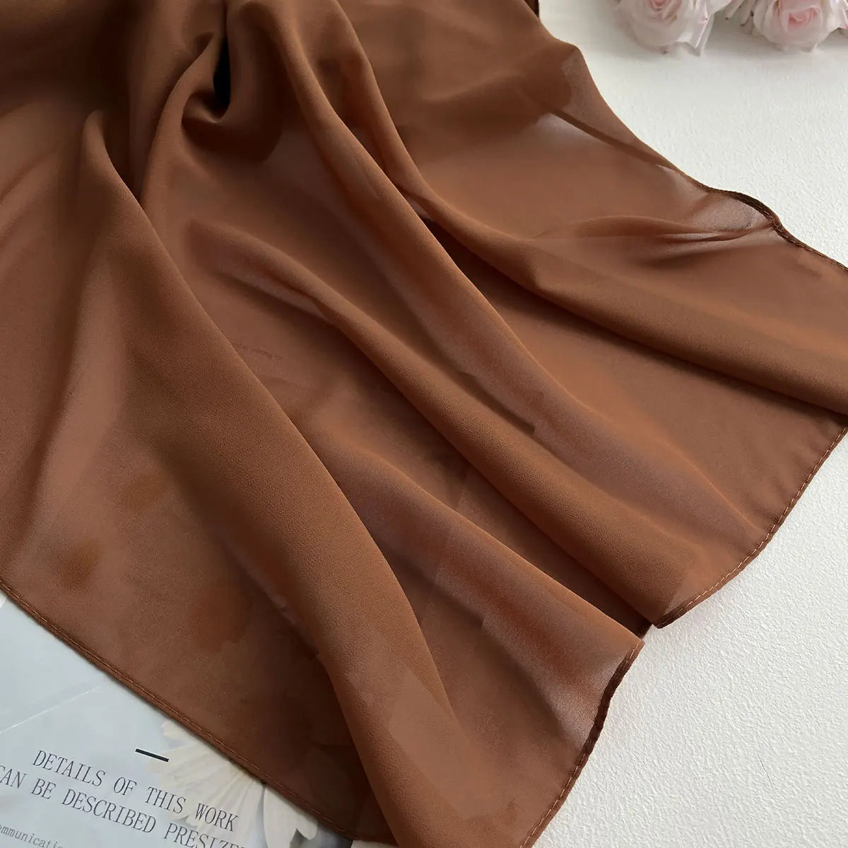 Premium Chiffon Hijab Scarf – Plain Solid Color Maxi Wrap for Women