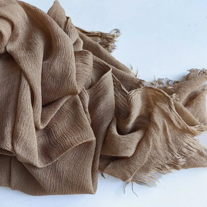 Women’s Crinkle Cotton Hijab – Oversized Rayon Scarf & Shawl Wrap