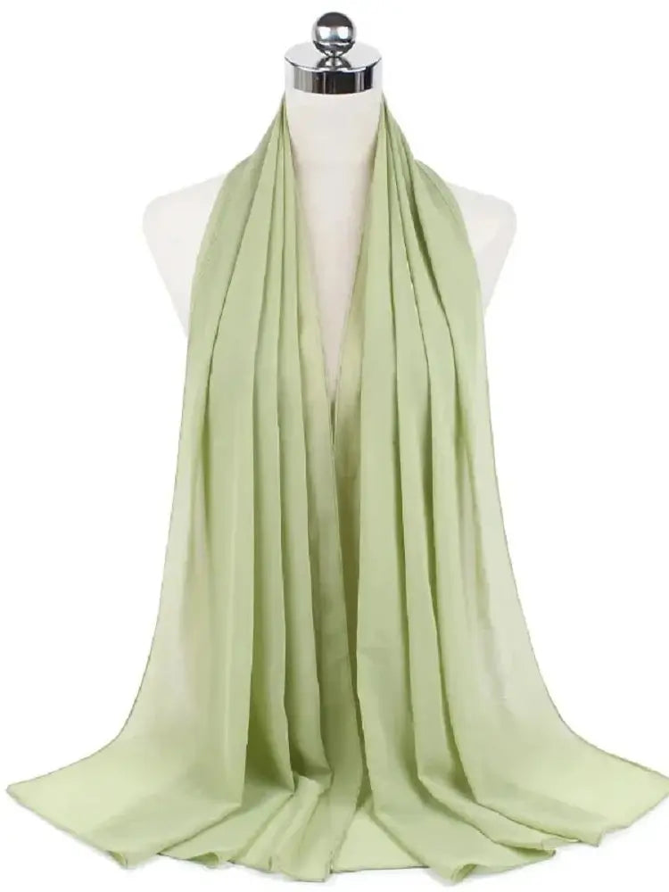 Ready-to-Wear Chiffon Hijab – Solid Color Instant Headscarf for Women