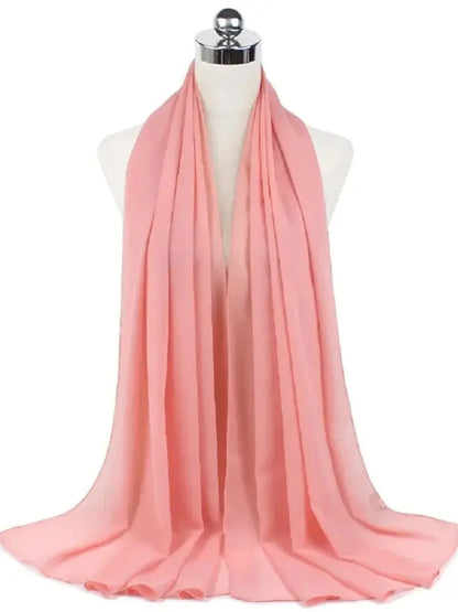 Ready-to-Wear Chiffon Hijab – Solid Color Instant Headscarf for Women