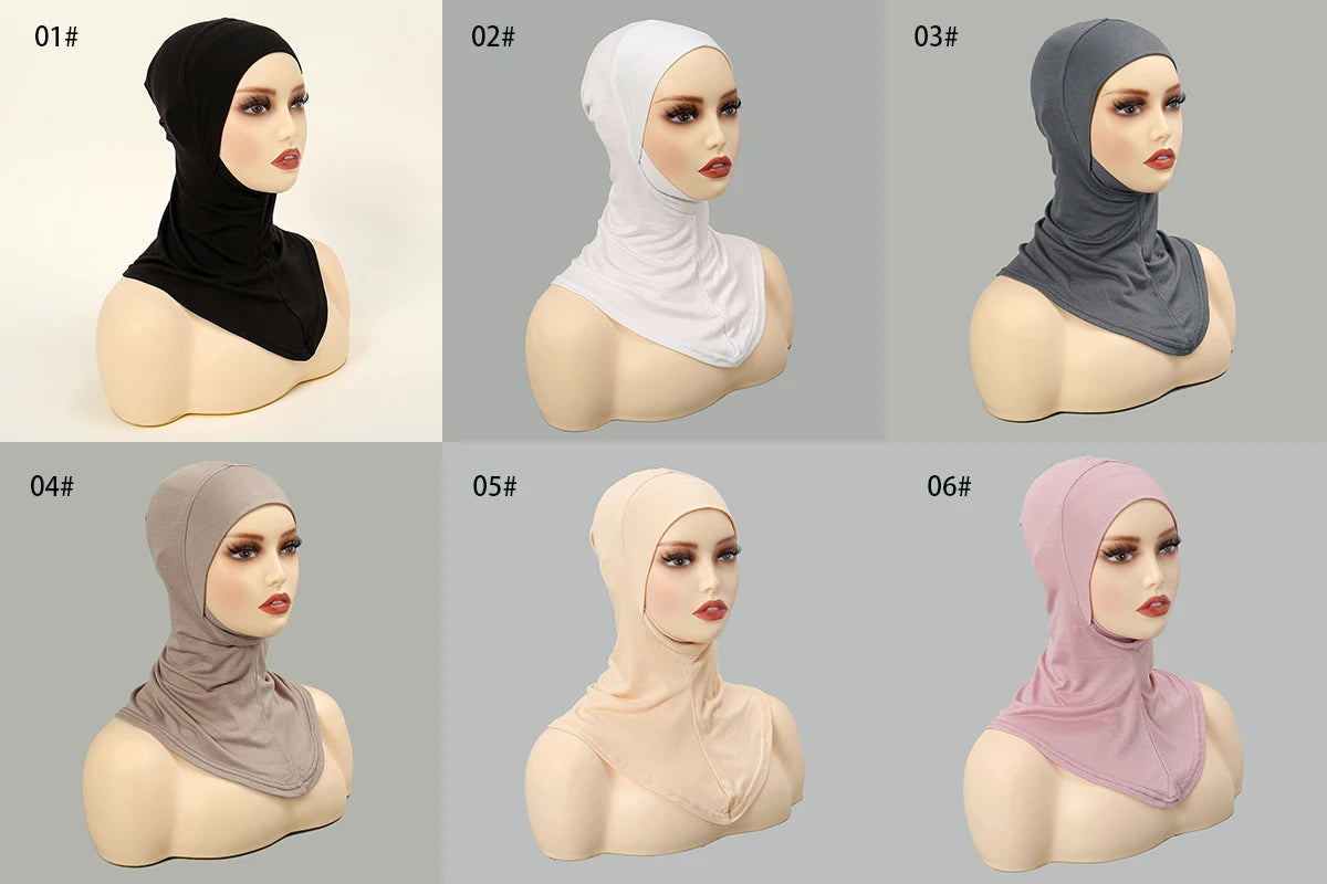 Stretch Cotton Undercap – Soft Elastic Inner Hijab Bonnet for Women
