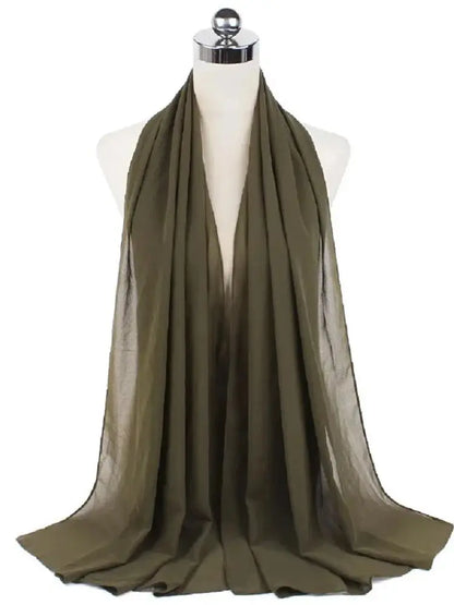 Ready-to-Wear Chiffon Hijab – Solid Color Instant Headscarf for Women