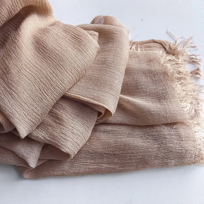 Women’s Crinkle Cotton Hijab – Oversized Rayon Scarf & Shawl Wrap