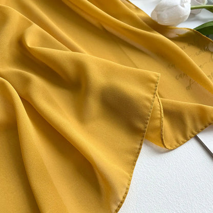 Premium Chiffon Hijab Scarf – Plain Solid Color Maxi Wrap for Women