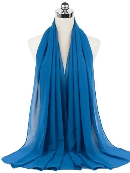 Ready-to-Wear Chiffon Hijab – Solid Color Instant Headscarf for Women