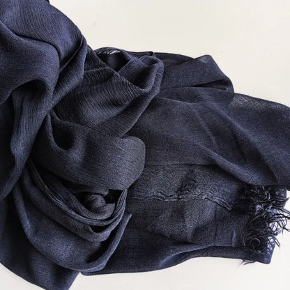Women’s Crinkle Cotton Hijab – Oversized Rayon Scarf & Shawl Wrap