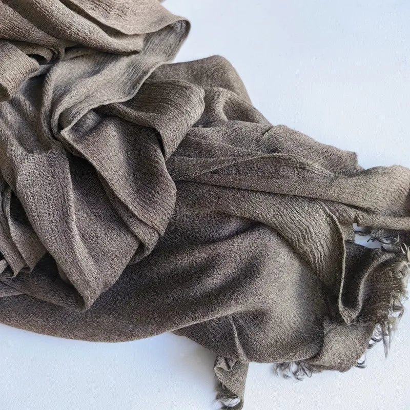 Women’s Crinkle Cotton Hijab – Oversized Rayon Scarf & Shawl Wrap