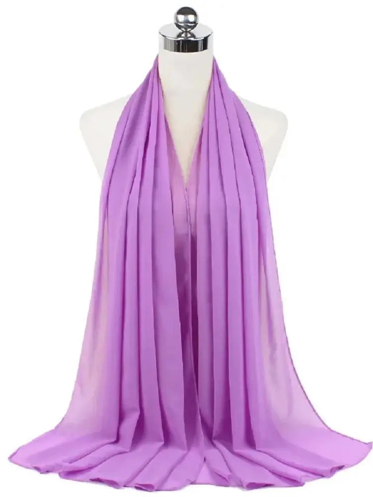 Ready-to-Wear Chiffon Hijab – Solid Color Instant Headscarf for Women