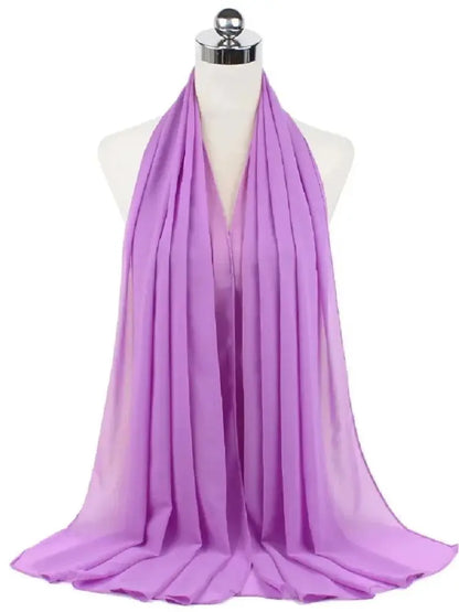 Ready-to-Wear Chiffon Hijab – Solid Color Instant Headscarf for Women