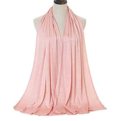Soft Jersey Hijab Scarf – Lightweight Cotton Modal Head Wrap for Women