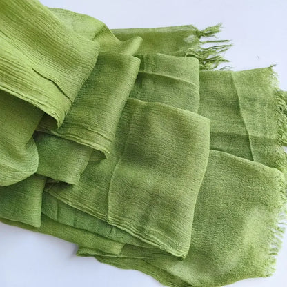 Women’s Crinkle Cotton Hijab – Oversized Rayon Scarf & Shawl Wrap