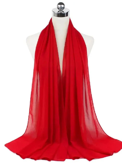 Ready-to-Wear Chiffon Hijab – Solid Color Instant Headscarf for Women