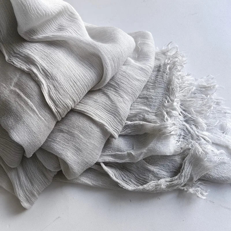 Women’s Crinkle Cotton Hijab – Oversized Rayon Scarf & Shawl Wrap