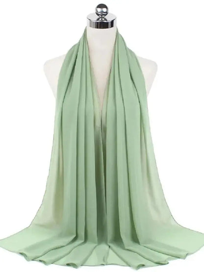 Ready-to-Wear Chiffon Hijab – Solid Color Instant Headscarf for Women