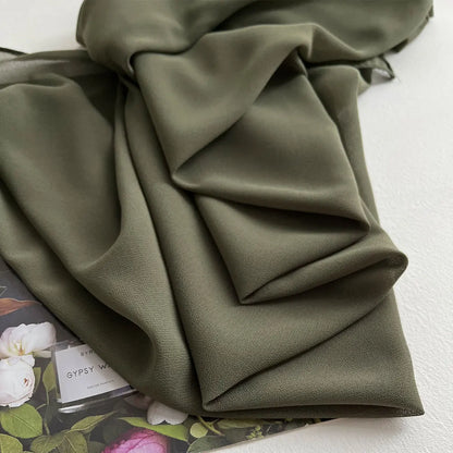 Premium Chiffon Hijab Scarf – Plain Solid Color Maxi Wrap for Women