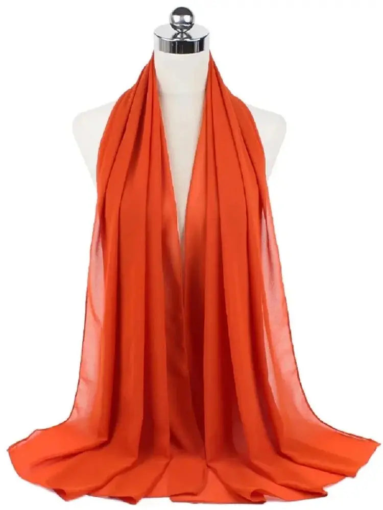 Ready-to-Wear Chiffon Hijab – Solid Color Instant Headscarf for Women