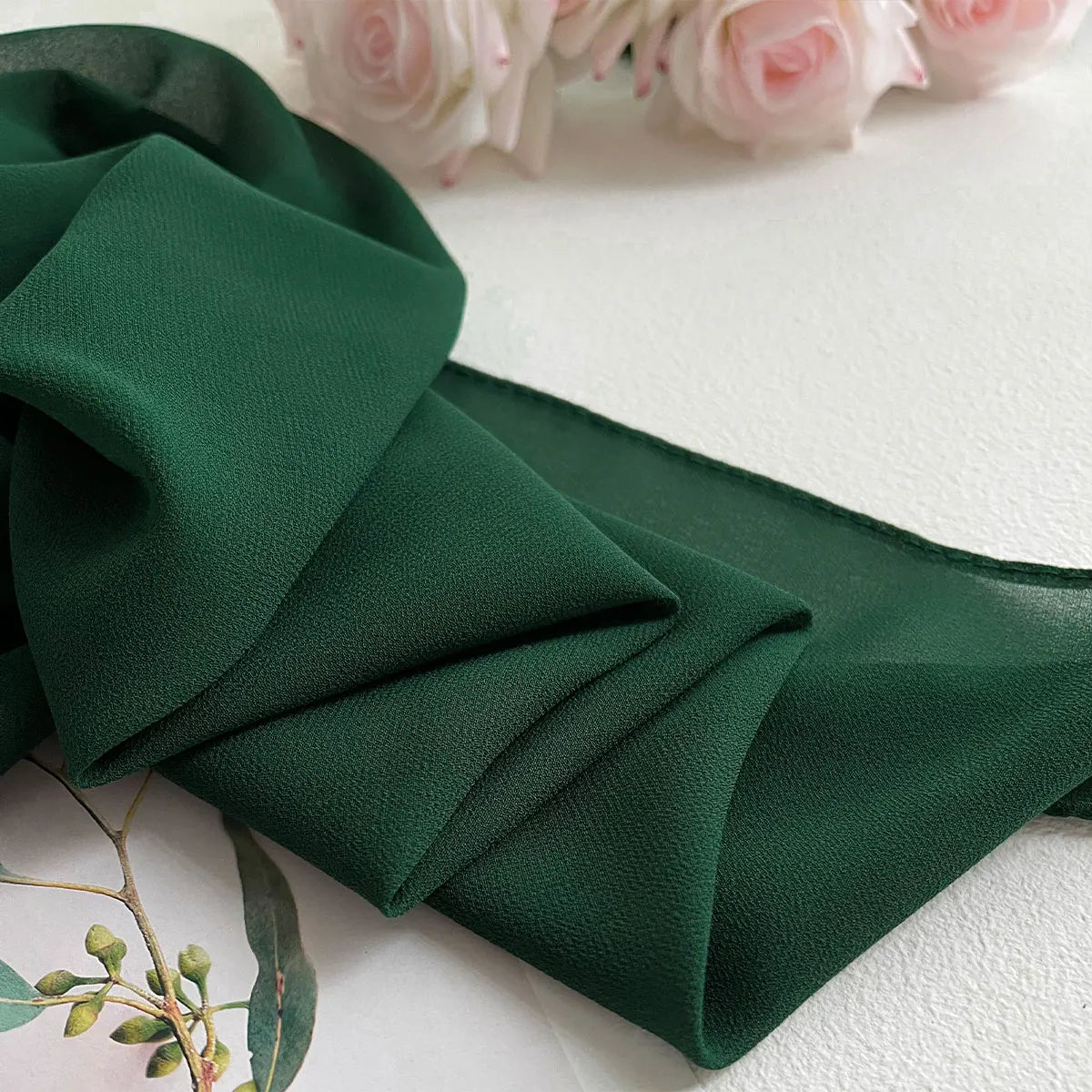 Premium Chiffon Hijab Scarf – Plain Solid Color Maxi Wrap for Women