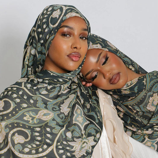 Printed Hijab Scarf Collection – Floral, Bohemian, Leopard, Marble & More Designs for Women