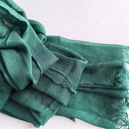 Women’s Crinkle Cotton Hijab – Oversized Rayon Scarf & Shawl Wrap