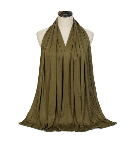 Soft Jersey Hijab Scarf – Lightweight Cotton Modal Head Wrap for Women