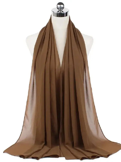 Ready-to-Wear Chiffon Hijab – Solid Color Instant Headscarf for Women