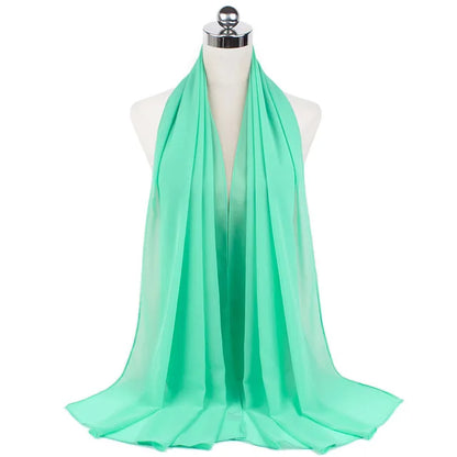 Lightweight Chiffon Hijab Shawl – Plain Solid Colors