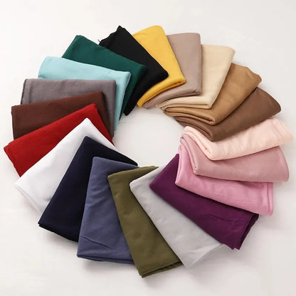 Modal Cotton Jersey Hijab – Lightweight Long Headscarf, Plain Muslim Shawl & Turban Wrap