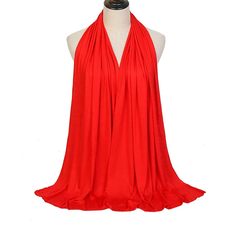 Soft Jersey Hijab Scarf – Lightweight Cotton Modal Head Wrap for Women