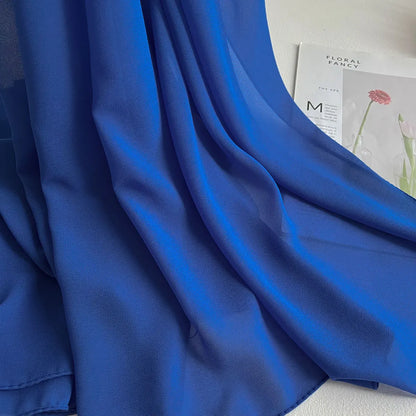 Premium Chiffon Hijab Scarf – Plain Solid Color Maxi Wrap for Women