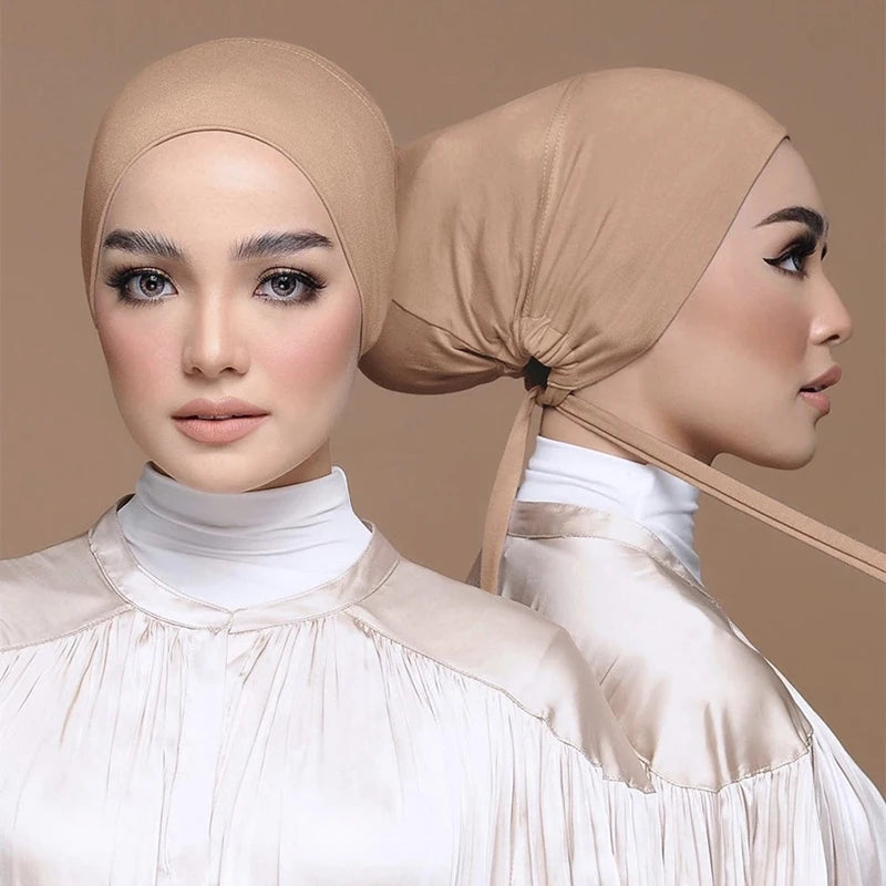 Soft Underscarf Bonnet – Modal Inner Hijab Turban Headwrap for Women
