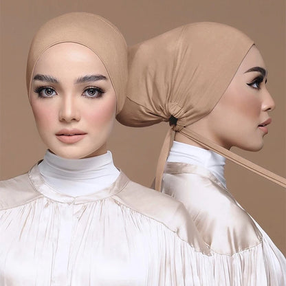 Soft Underscarf Bonnet – Modal Inner Hijab Turban Headwrap for Women