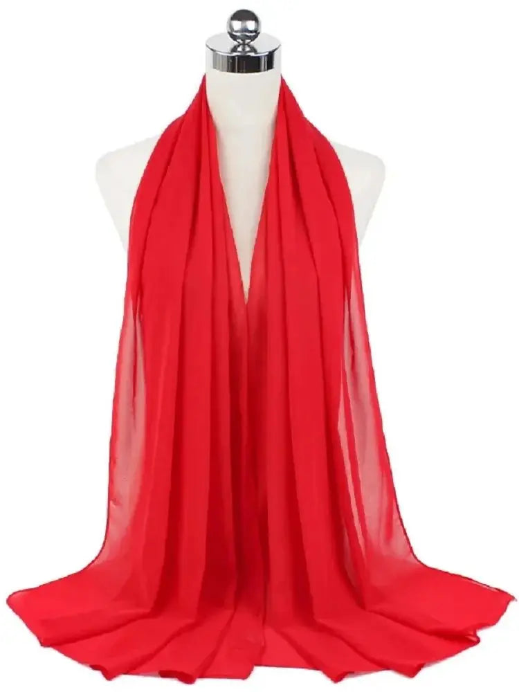 Ready-to-Wear Chiffon Hijab – Solid Color Instant Headscarf for Women