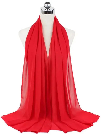 Ready-to-Wear Chiffon Hijab – Solid Color Instant Headscarf for Women