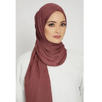 Soft Jersey Hijab Scarf – Lightweight Cotton Modal Head Wrap for Women