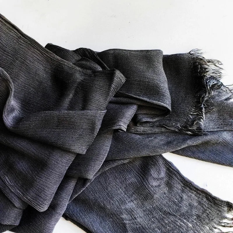 Women’s Crinkle Cotton Hijab – Oversized Rayon Scarf & Shawl Wrap