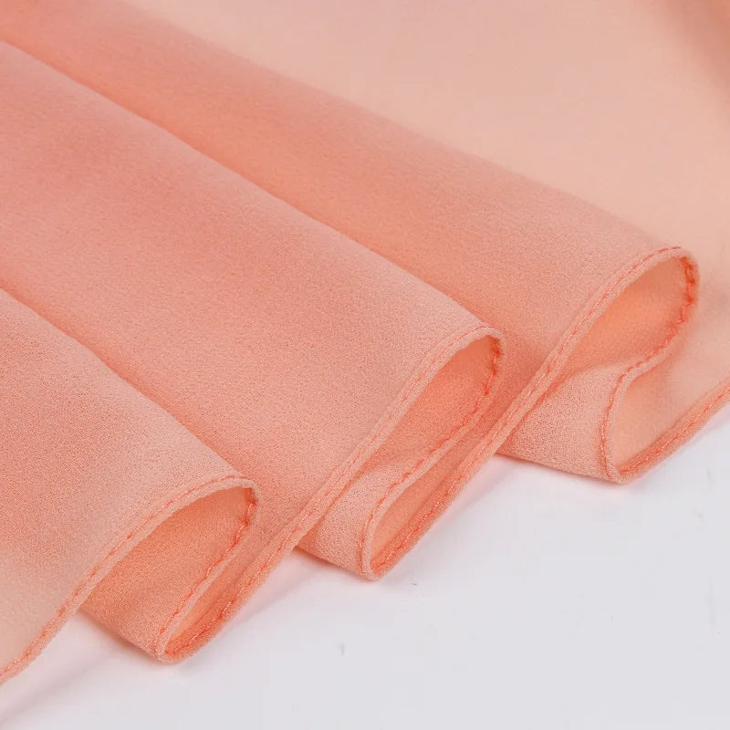 Lightweight Chiffon Hijab Shawl – Plain Solid Colors