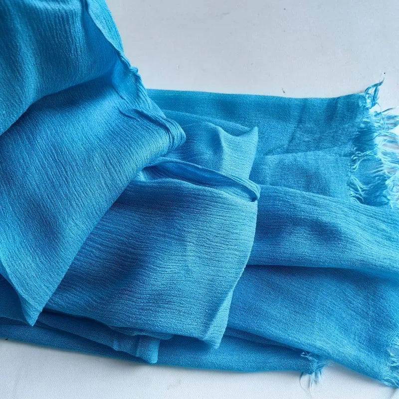 Women’s Crinkle Cotton Hijab – Oversized Rayon Scarf & Shawl Wrap