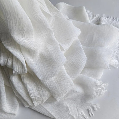 Women’s Crinkle Cotton Hijab – Oversized Rayon Scarf & Shawl Wrap